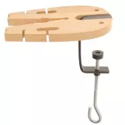 Cheville d'établi pré-découpée en bois 15x10 cm avec étau en acier x1