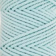 Bobine de cordon en coton pour macramé 3 mm - Celeste x50m