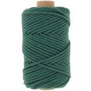 Bobine de cordon en coton pour macramé 3 mm - Vert bouteille x50m|raw }}