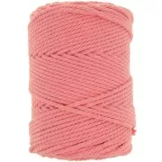 Bobine de cordon en coton pour macramé 3 mm - Rose caramel x100m