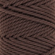 Bobine de cordon en coton pour macramé 5 mm - Chocolat x50m