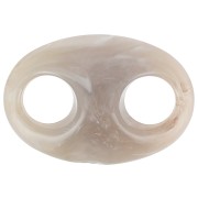 Maillon grain de café en acrylique 32x23 mm - Marbré Taupe x1|raw }}