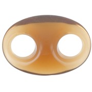 Maillon grain de café en acrylique 32x23 mm - Cognac transparent x1|raw }}