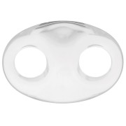 Maillon grain de café en acrylique 32x23 mm - Transparent x1