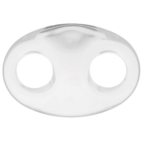 Maillon grain de café en acrylique 32x23 mm - Transparent x1