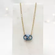 Maillon grain de café en acrylique 32x23 mm - Menthe x1