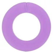 Maillon rond plat en acrylique transparent 31.5 mm - Lilas x1