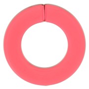 Maillon rond plat en acrylique transparent 31.5 mm - Rouge x1|raw }}