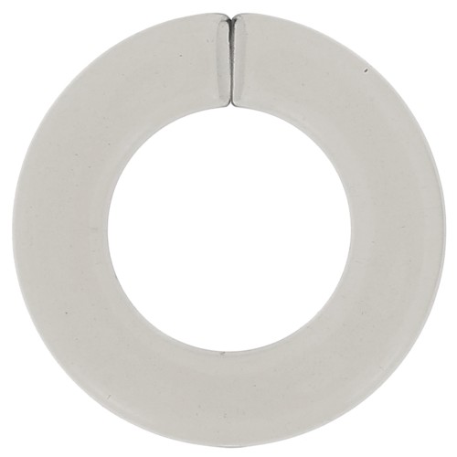 Maillon rond plat en acrylique transparent 31.5 mm - Gris x1