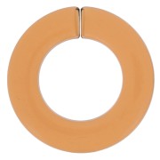 Maillon rond plat en acrylique transparent 31.5 mm - Cognac x1|raw }}