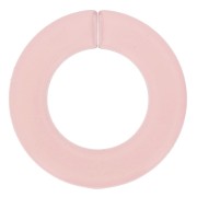 Maillon rond plat en acrylique transparent 31.5 mm - Rose poudré x1|raw }}