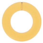 Maillon rond plat en acrylique transparent 31.5 mm - Jaune Miel x1