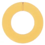 Maillon rond plat en acrylique transparent 31.5 mm - Jaune Miel x1