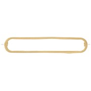 Intercalaire rectangle arrondi 29x6 mm - Doré x1|raw }}