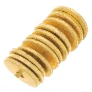 Perles rondelles Heishi effet brossé 6x0.8 mm - Doré x5g environ 30 pièces