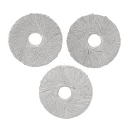 Perles rondelles Heishi  effet brossé 6x0.8 mm - Argenté x5g environ 30 pièces