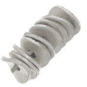 Perles rondelles Heishi ondulées effet brossé 6x0.8mm - Argenté x5g environ 30 pcs