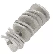 Perles rondelles Heishi ondulées effet brossé 6x0.8mm - Argenté x5g environ 30 pcs