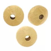 Perles toupies aplaties effet brossé 6x4 mm - Doré x5g environ 15 pièces
