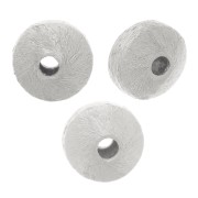 Perles toupies aplaties effet brossé 6x4 mm - Argenté x5g environ 15 pièces