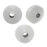 Perles toupies aplaties effet brossé 6x4 mm - Argenté x5g environ 15 pièces