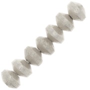 Perles toupies aplaties effet brossé 6x4 mm - Argenté x5g environ 15 pièces