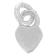Breloque coeur 6.5x4 mm avec anneau ouvert - Argent 925 x1