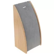 Porte bijoux pour collier - 15.5x6 cm Bambou - Suédine Gris x1