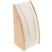 Porte bijoux pour collier - 15.5x6 cm Bambou - Suédine Beige x1