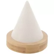 Porte bracelet en forme de cône 11x9.5 cm - Bambou - Suédine Beige x1