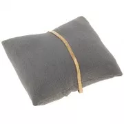 Porte bijoux - coussin pour bracelets & montres 9x8 cm - Suédine Gris x1