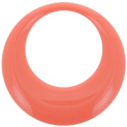 Pendentif rond évidé en résine opaque 44 mm - Rose Corail x1|raw }}