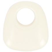 Pendentif trapèze en résine opaque 23x21 mm - Ecru x1|raw }}