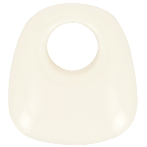 Pendentif trapèze en résine opaque 23x21 mm - Ecru x1