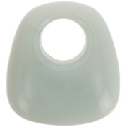 Pendentif trapèze en résine opaque 23x21 mm - Marbré Vert Sauge x1