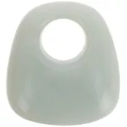 Pendentif trapèze en résine opaque 23x21 mm - Marbré Vert Sauge x1