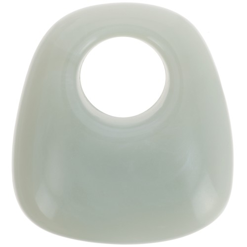 Pendentif trapèze en résine opaque 23x21 mm - Marbré Vert Sauge x1