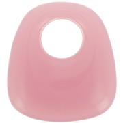 Pendentif trapèze en résine transparente 23x21 mm - Vieux rose x1|raw }}
