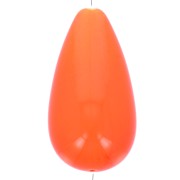Perle poire en résine opaque 26x14 mm - Orange Fluo x1