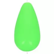 Perle poire en résine opaque 26x14 mm - Vert Fluo x1