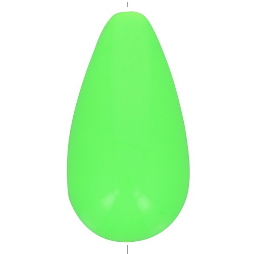Perle poire en résine opaque 26x14 mm - Vert Fluo x1