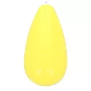Perle poire en résine opaque 26x14 mm - Jaune x1