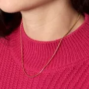 Tour de cou maille serpentine 1.3 mm - Acier inoxydable 304L x49cm