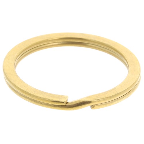 Porte clés anneau à personnaliser 30 mm - Acier inoxydable Doré x1