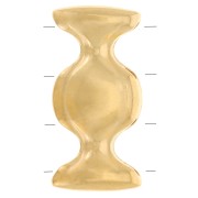 Cymbal - Connecteur pour perles Ginko Duo 18x9 mm Dialiskari III - Doré à l'or fin