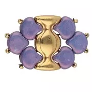 Cymbal - Connecteur pour perles Ginko Duo 18x9 mm Dialiskari III - Doré à l'or fin