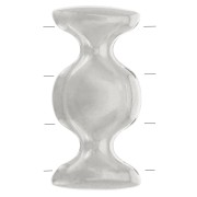 Cymbal - Connecteur pour perles Ginko Duo 18x9 mm Dialiskari III - Argenté vieilli