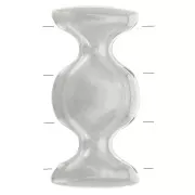 Cymbal - Connecteur pour perles Ginko Duo 18x9 mm Dialiskari III - Argenté vieilli