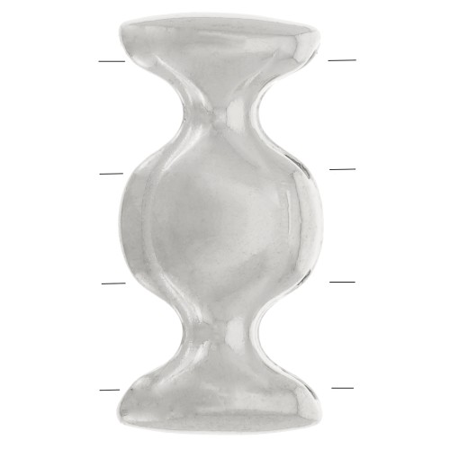 Cymbal - Connecteur pour perles Ginko Duo 18x9 mm Dialiskari III - Argenté vieilli