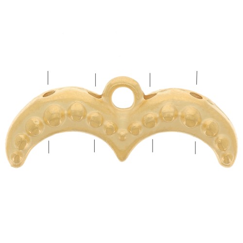 Cymbal - Embout tissage de perles Ginko Duo 20x8 mm Avolathonisi III - Doré Or fin